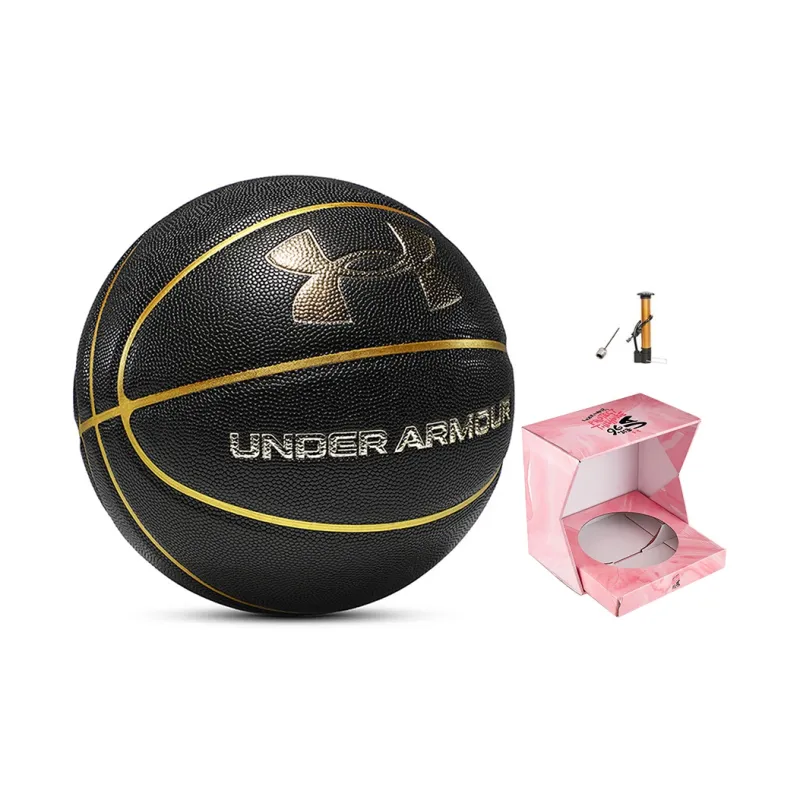 Under Armour PU Basketball Black Gold Size 7 Training Unisex-4