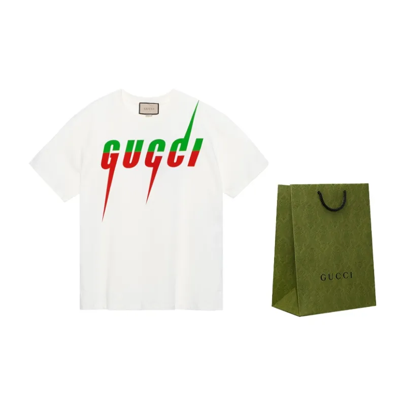 GUCCI Men's Cotton Blade T-shirt White-2