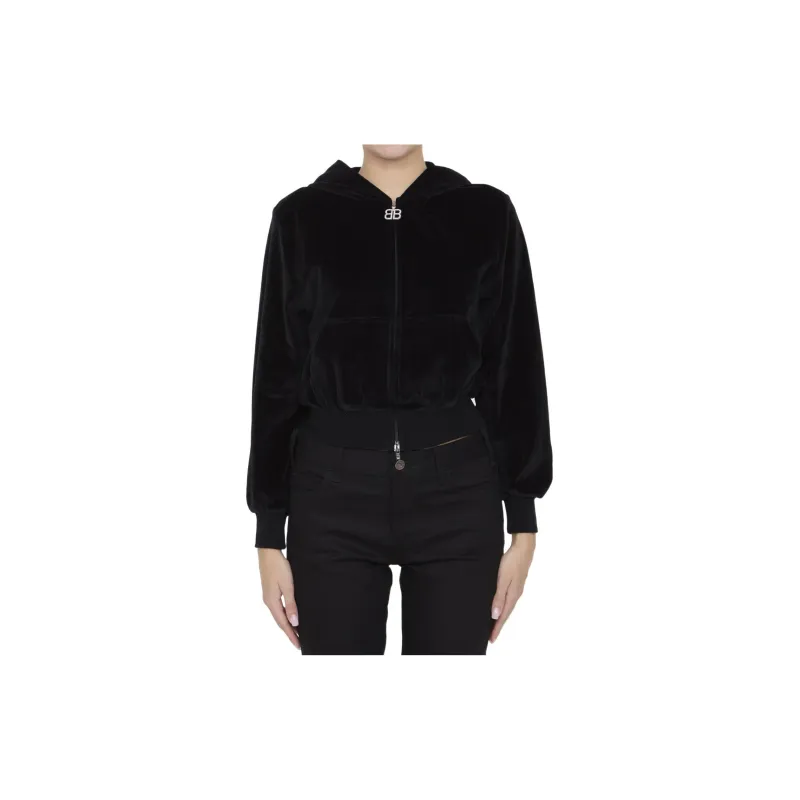 Balenciaga Handwritten Embellished Zip-front Hoodie-1