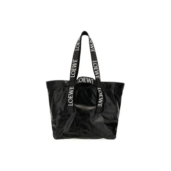 LOEWE Cow Leather Tote Bag Shopping Bag Handbag Unisex Black