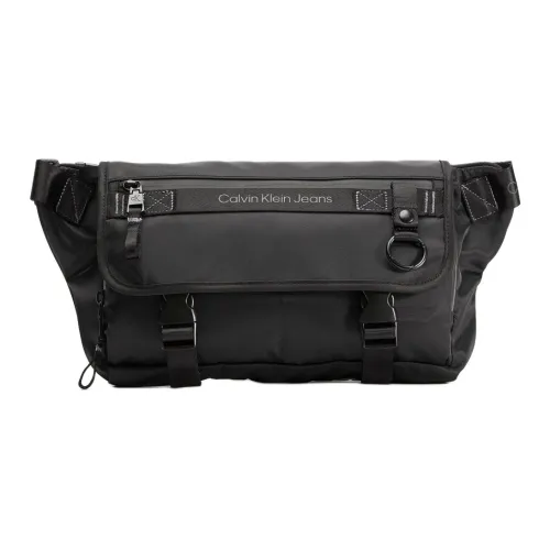 CALVIN KLEIN Twill Nylon Shoulder Bag, Crossbody Bag Men's Black