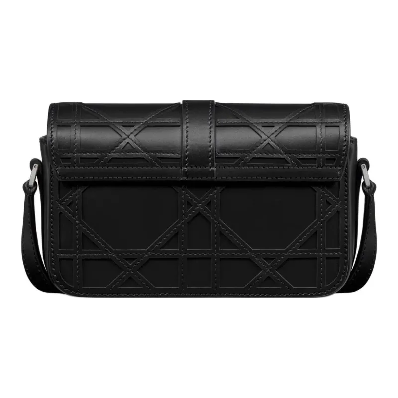 DIOR Cannage Cosmo Leather Shoulder Bag Crossbody Bag Mini Men's Black-2
