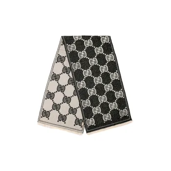 GUCCI Knit Scarves Unisex Black