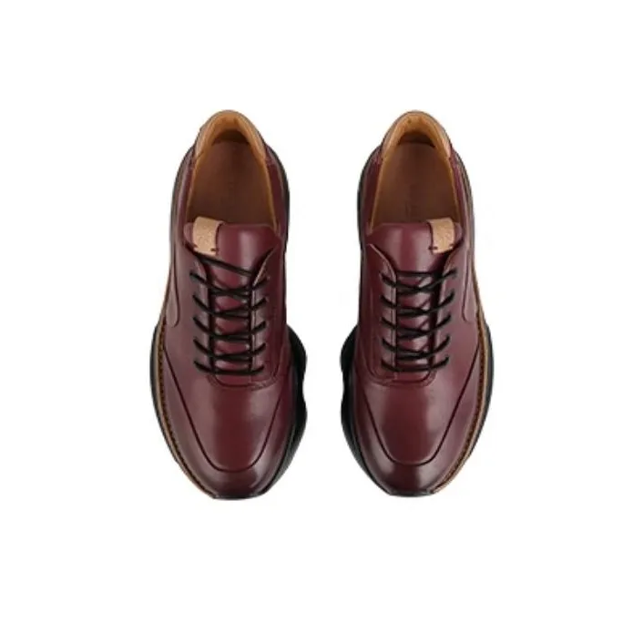 TSUBO GT Semi-Veg Anti-Slip Wear-Resistant Low-Top Casual Shoes Unisex Burgundy-2