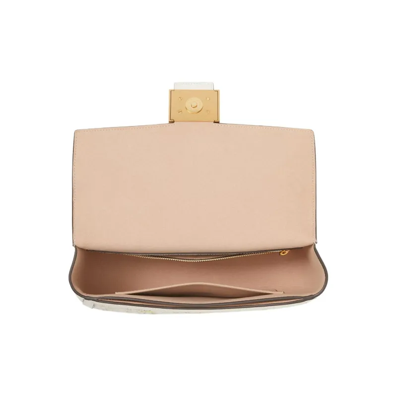 Kate Spade Katy Leather Patchwork Velvet Crossbody Bag Shoulder Bag Women's Cream With Multicolor-3