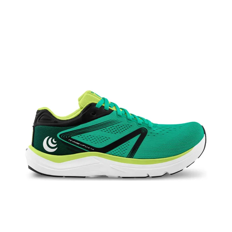 Topo Athletic Magnifly-4 Durable Breathable Lightweight Low-Top Running Shoes Men's Green Black Yellow-1