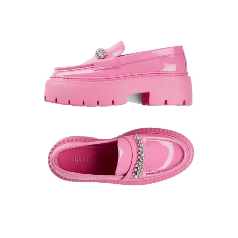 Jimmy Choo Bryer Crystal Leather Loafers-4