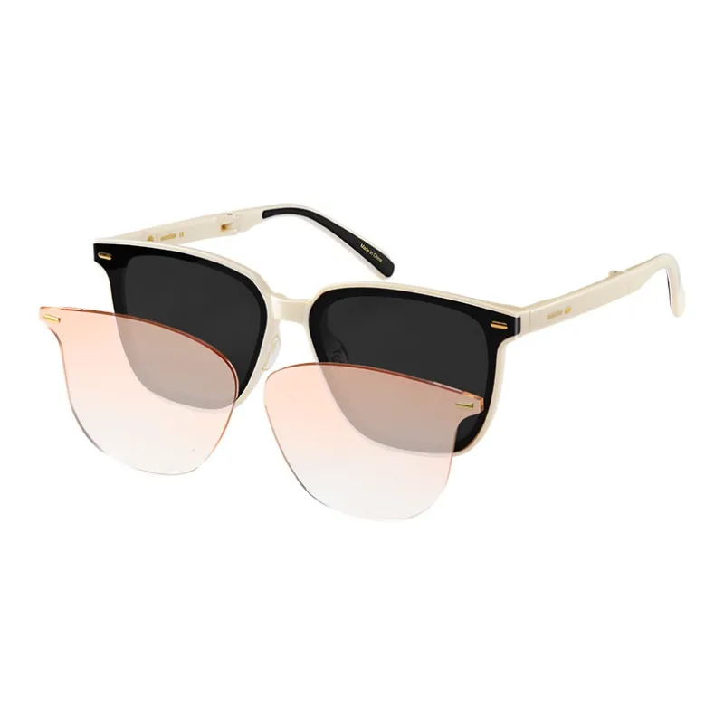 MUJOSH Flying Stack Series Square Foldable Sunglasses For UV400 Protection With Beauty Enhancing Lens Unisex-0