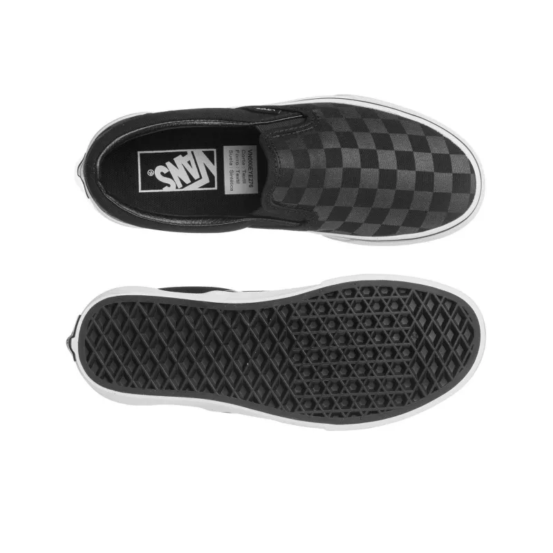 Vans Classic Slip On Checkerboard Black Charcoal-5