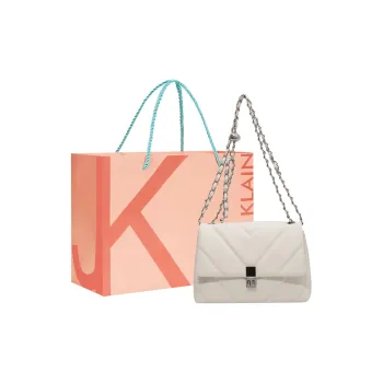 JANE KLAIN PU Shoulder Bag Regular Women's White/Black