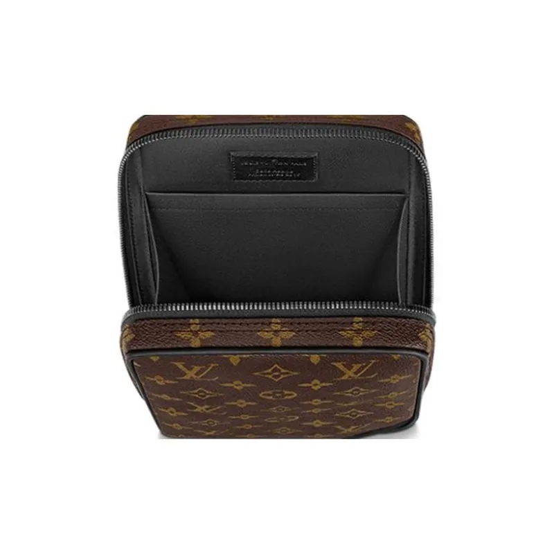 LOUIS VUITTON Utility Side Bag Monogram Brown-3