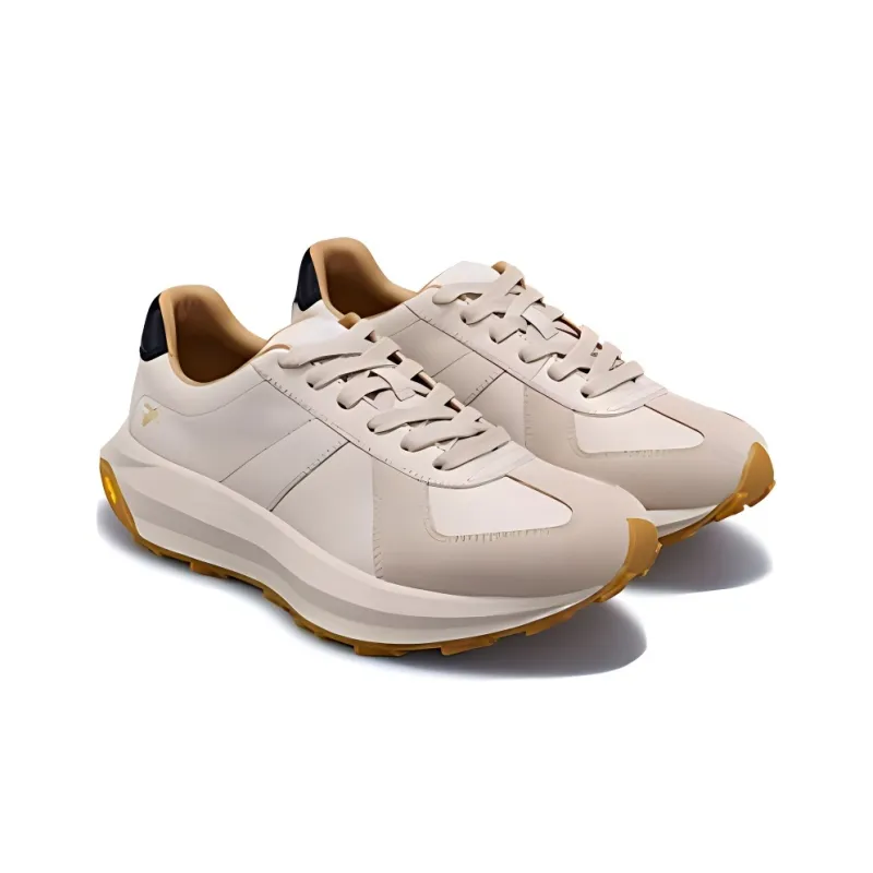 TSUBO CR Gat Cushioning Wear-Resistant Low-Top Casual Shoes Unisex Ecru-3