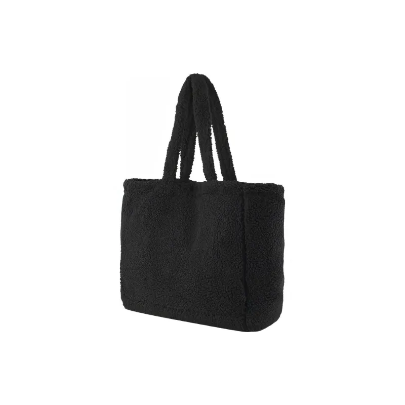 PUMA Fabric Plush Tote Bag Shopping Bag Shoulder Bag Handbag Regular Women's Black-1