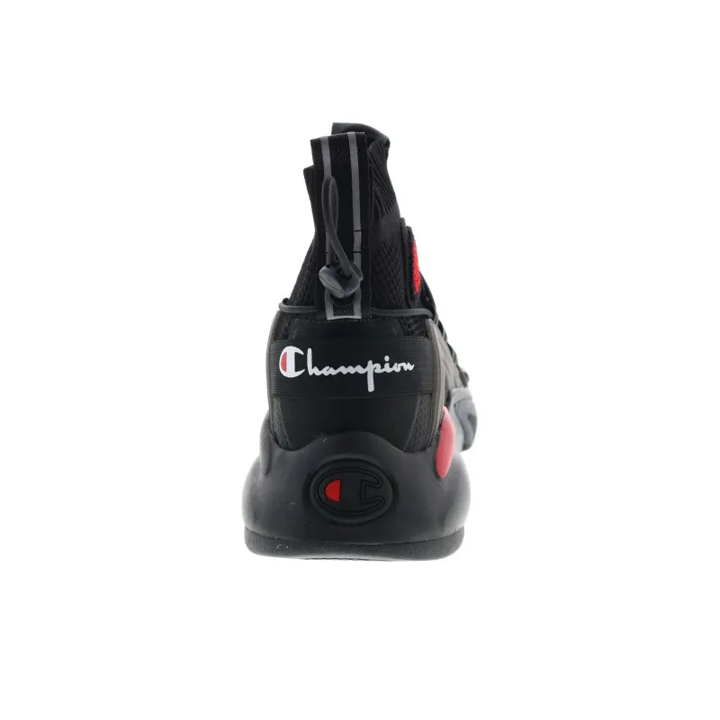Champion Xg Rally Plus Cushioned Slip-Resistant High-Top Casual Shoes Men's Black Gray-3