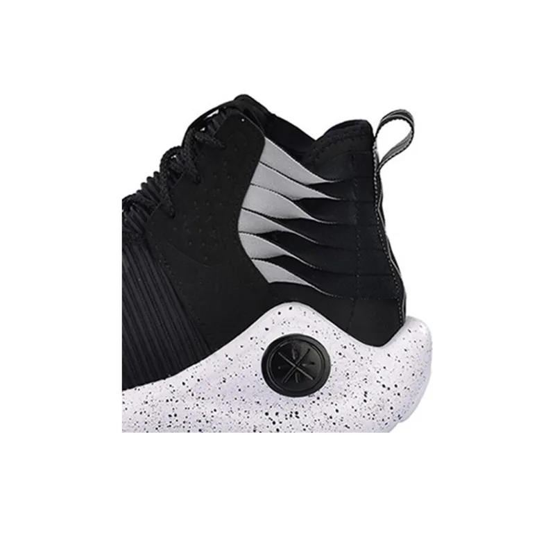 LiNing Wade Collection Cushioning, Abrasion Resistant, Slip Resistant High Top Basketball Shoes Women's Black White-3