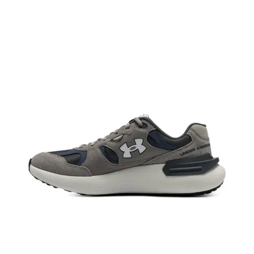 Under Armour Cushioning Anti Slip Wear Resistant Breathability Low Top Casual Running Shoes Unisex Asphalt Gray