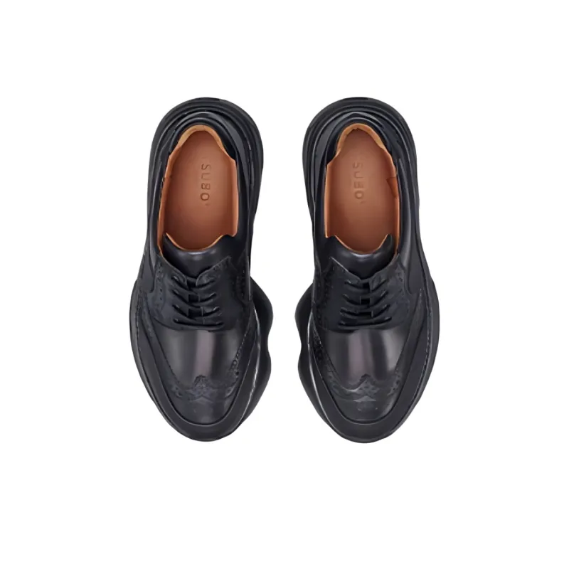 TSUBO GT Oxford Cushioning Wear-Resistant Low-Top Casual Shoes Unisex Black-2