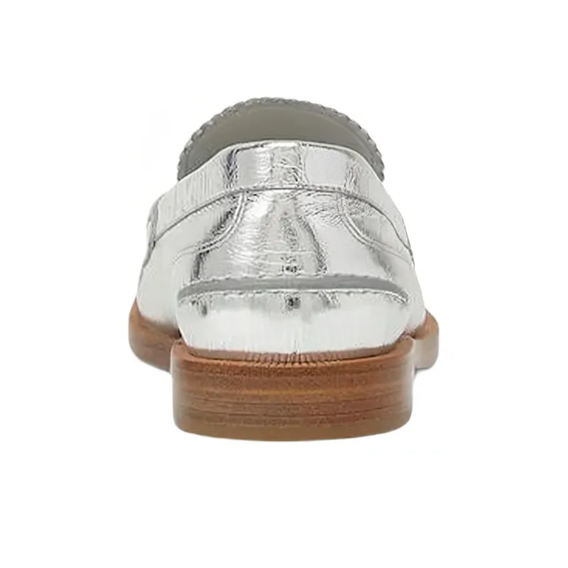FENDI Metallic-finish Slip-on Loafers-4