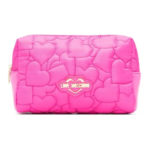 LOVE MOSCHINO Polyester Clutch Toiletry Bag Women's Fuchsia