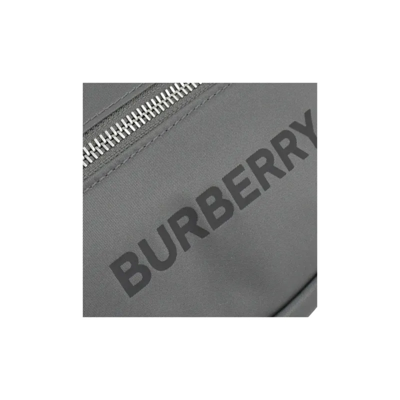 Burberry Nylon One Shoulder Crossbody Bag, Sling Bag, Fanny Pack Regular Unisex Gray-3