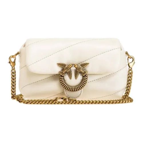 PINKO Sheepskin Crossbody Bag, Shoulder Bag Women's White
