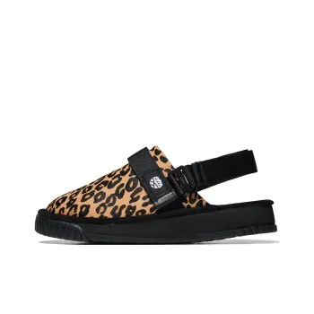SHAKA Snug Clog Cowhair Wrap-toe Slippers Unisex Black Brown