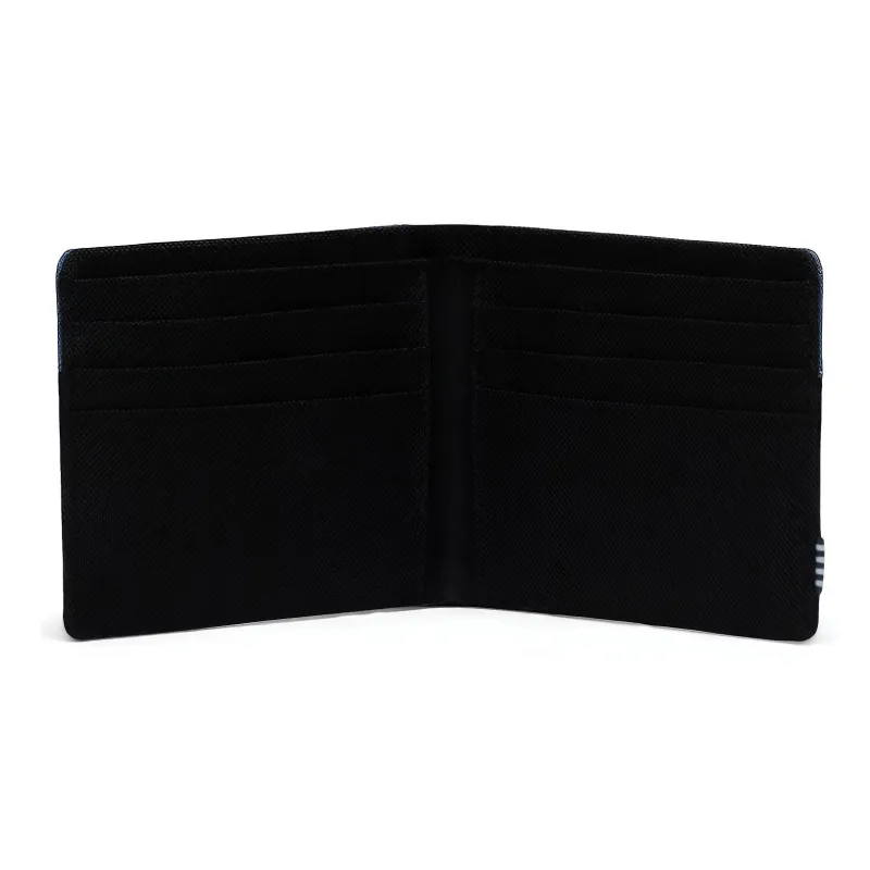 Herschel Canvas Card Holder Wallet Coin Purse Regular Unisex Classic Black/Rippling Blue-2