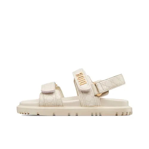 DIOR DiorAct Strap Sandals Women's Ecru