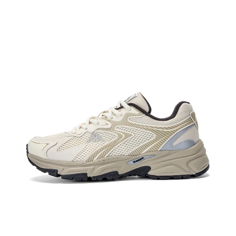 Kappa Anti Slip Wear Resistant Low Top Casual Running Shoes Unisex White Gray-0