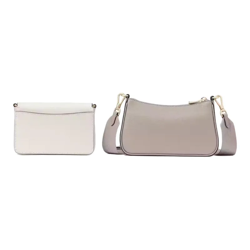 Kate Spade Saffiano Leather Shoulder Bag Crossbody Bag Women's White-3