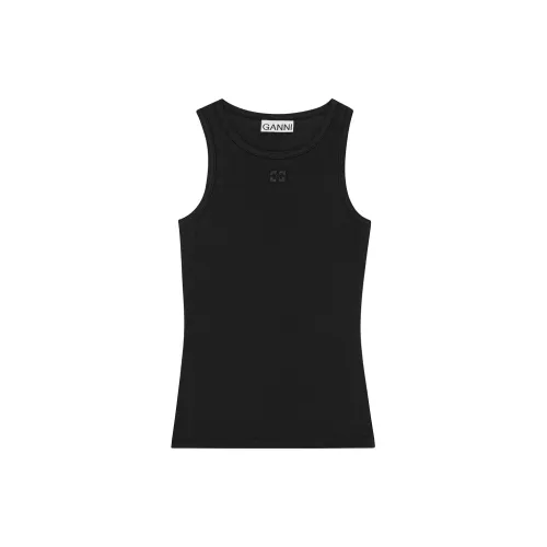 GANNI Tank Tops Women's Black