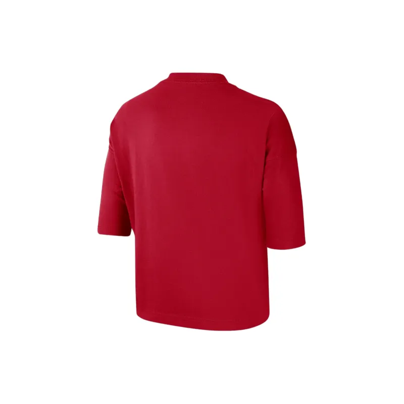 Nike Nba Women's Chicago Bulls Essential Boxy Tee Red-1