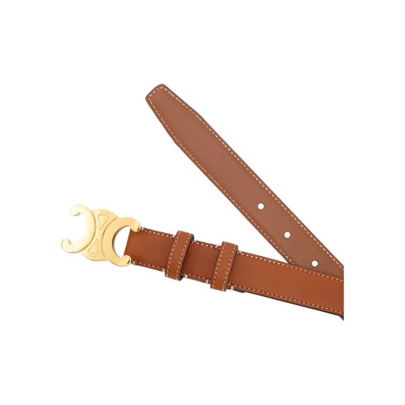 CELINE Medium Triomphe Belt In Natural Calfskin-3