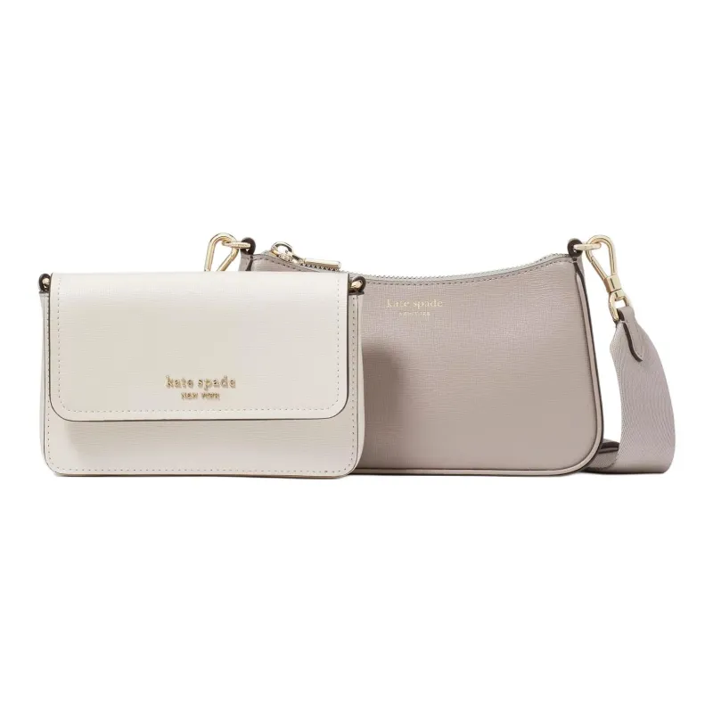 Kate Spade Saffiano Leather Shoulder Bag Crossbody Bag Women's White-1