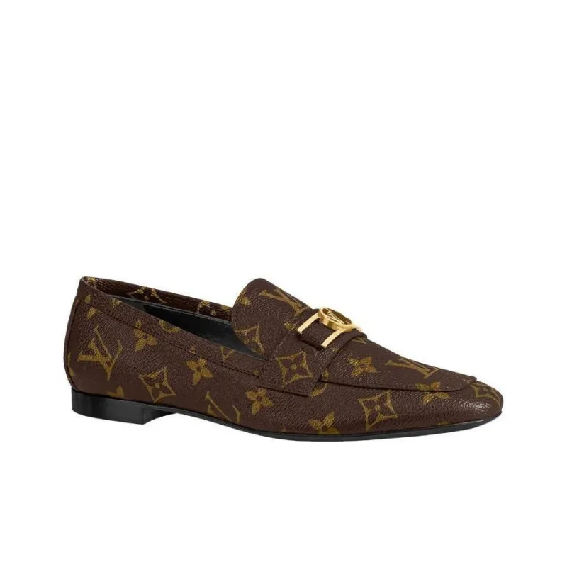 LOUIS VUITTON Lv Upper Case Flat Loafers 'Brown Monogram' Women's-1