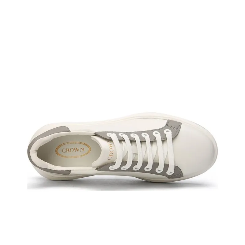 CROWN Slip Resistant Low Top Skateboard Shoes Men's One Yard Larger-2