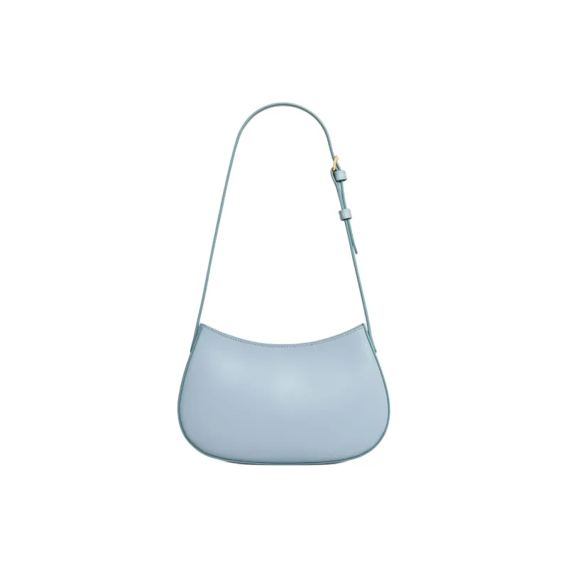 CELINE Calfskin Handbag Shoulder Bag Women's Light Blue-2