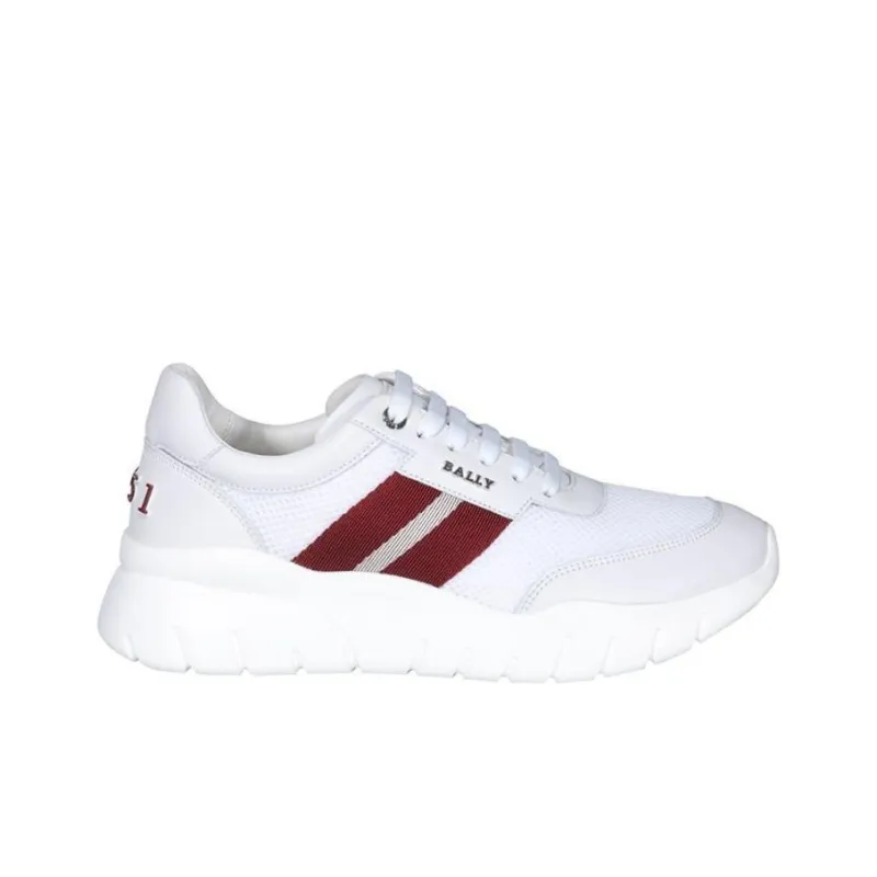 BALLY Cushioning Lightweight Height Increasing Low Top Running Shoes Men's White-1