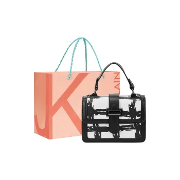 JANE KLAIN PU Small Square Bag, Shoulder Bag, Crossbody Bag, Handbag Regular Women's Black White Plaid