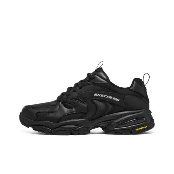 Skechers Vigor 3.0 Cushioning Anti Slip And Wear Resistant Low Top Chunky Sneakers Men's Black