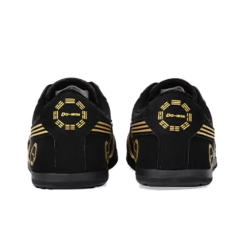 DO WIN Cushioning Wear Resistant Low Top Training Shoes Unisex Black Gold-3