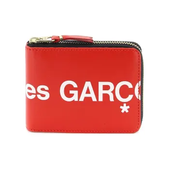 CDG Cow Leather Wallet Large Size Men's Red