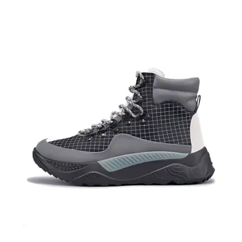 TSUBO UH Original Cushioning Wear-Resistant High-Top Hiking Shoes Unisex Black
