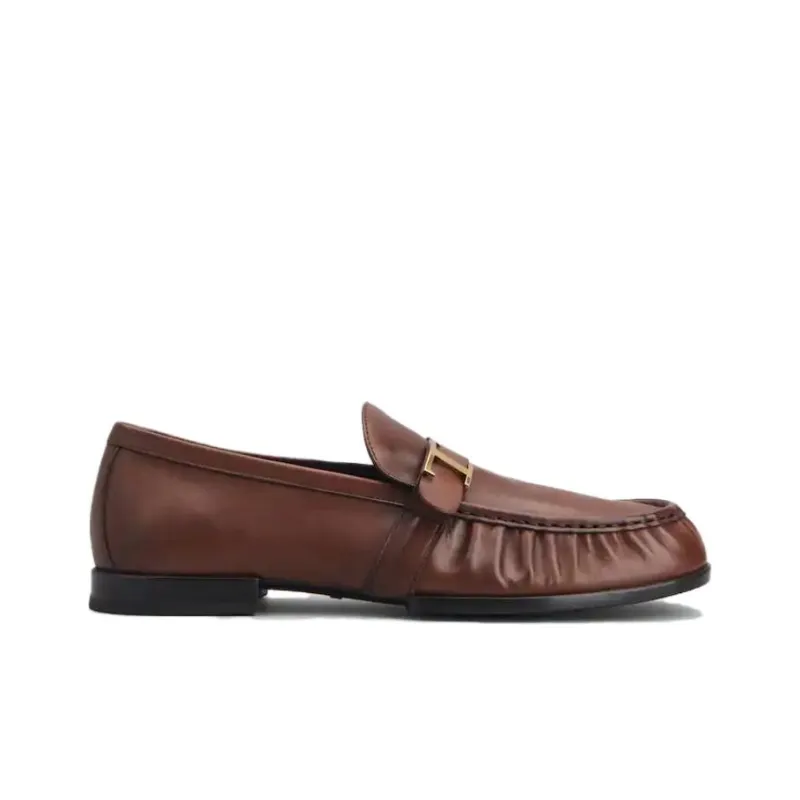 TOD'S Timeless Slip-On Logo Plaque Loafers-1