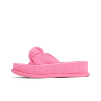 CHARLES&KEITH Small Ck Slide Strap Slippers 3.5cm Women's BLACK TEXTURED/Beige/Pink