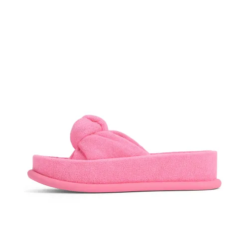 CHARLES&KEITH Small Ck Slide Strap Slippers 3.5cm Women's BLACK TEXTURED/Beige/Pink