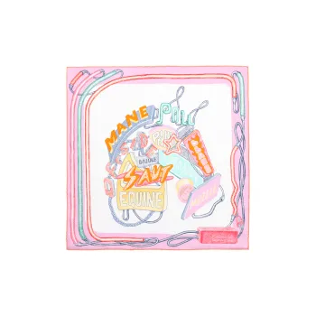 HERMES Silk Scarves Women's Pink