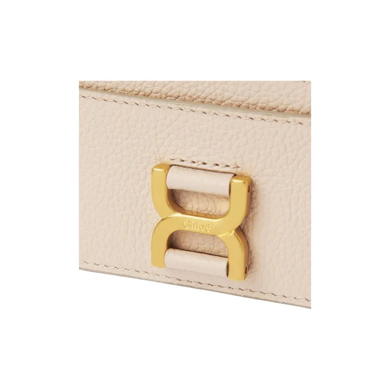 Chloe Marcie Grain Calfskin Card Holder Card Holder Women's Cement Pink-4