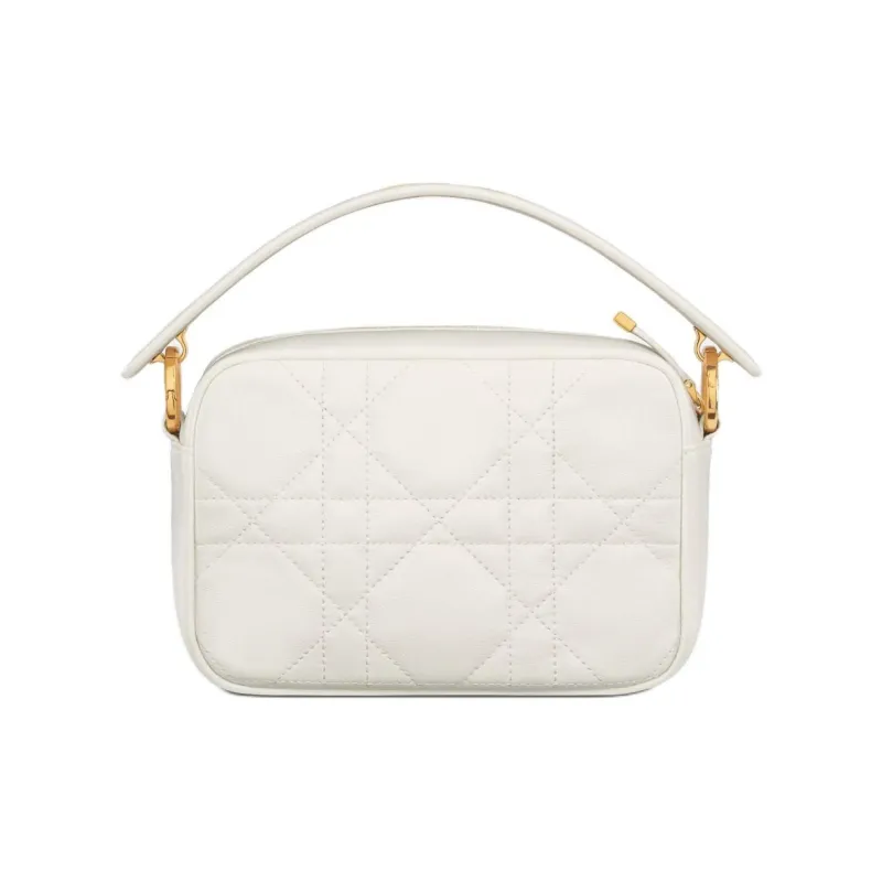 DIOR Caro Cow Leather Controller Camera Bag Crossbody Bag Shoulder Bag Small Size Women's Milk White-4