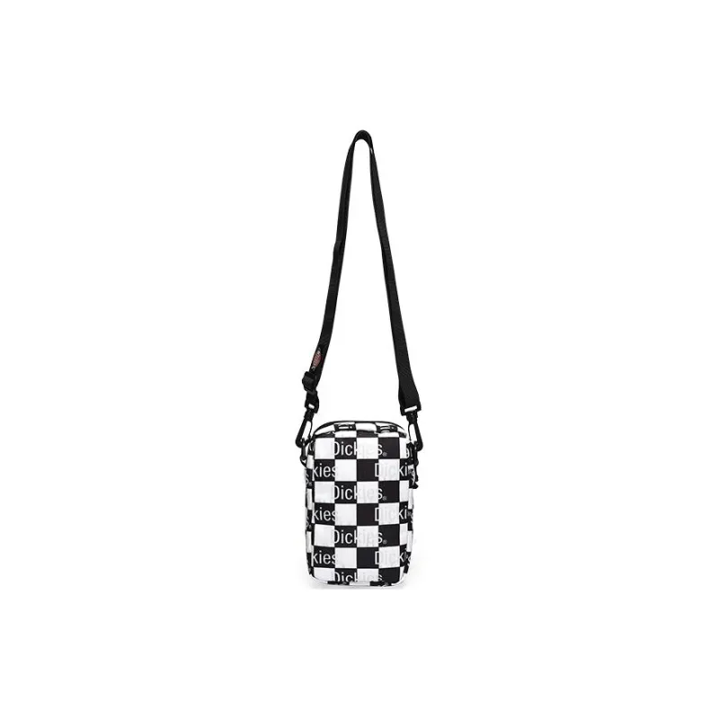 Dickies Polyester Messenger Bag, Crossbody Bag, Shoulder Bag Unisex Black White Checkerboard-6